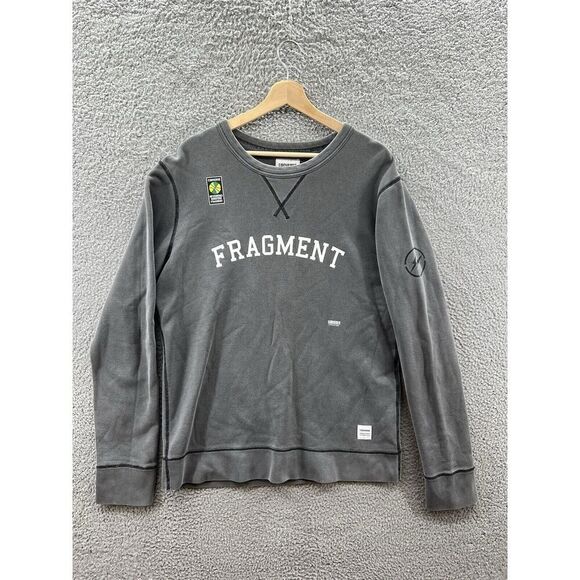 Converse x Fragment Collaboration Essentials Faded Black Crewneck Sweatshirt XXL - Picture 1 of 3